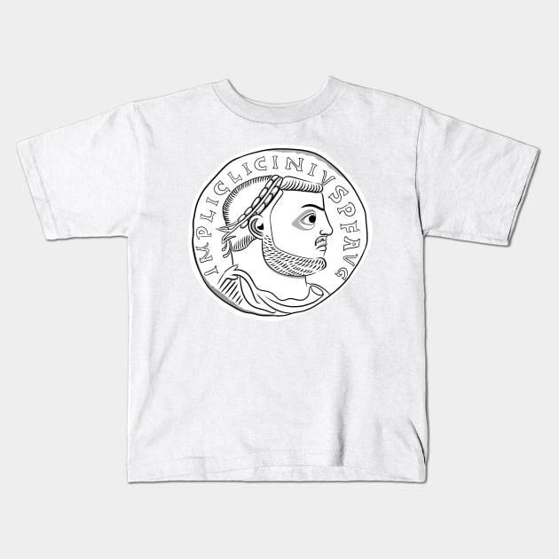 Ancient Coin Licinius I Kids T-Shirt by TimeSkiff